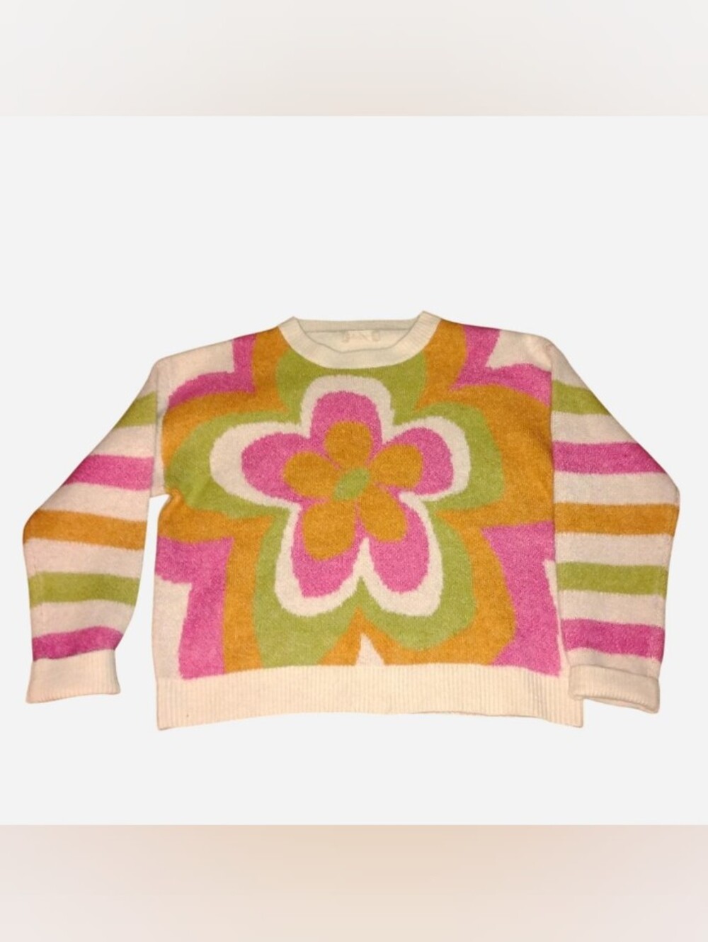 Altard State Psychedelic Flower Knit Sweater β Size M